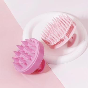 Imagem de peças/conjunto de escova de cabelo de silicone shampoo couro cabeludo massagem pente escova de cabelo completamente limpa salão de beleza ferramentas de cabelo especial para perucas de cabelo real (Sh