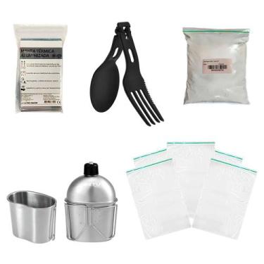 Imagem de Kit Zip Lock + Cal Virgem + Talher + Manta + Cantil - Dispropil
