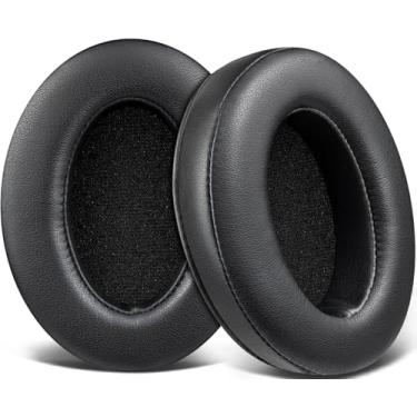 Imagem de SOULWIT Almofadas de Reposição para HyperX Cloud 1/2/Pro/Core/Alpha/Alpha S/Flight/Stinger/Mix/CloudX/CloudX Chat, Almofadas Auriculares com Espuma de Alta Densidade mais Macia - CP Preto