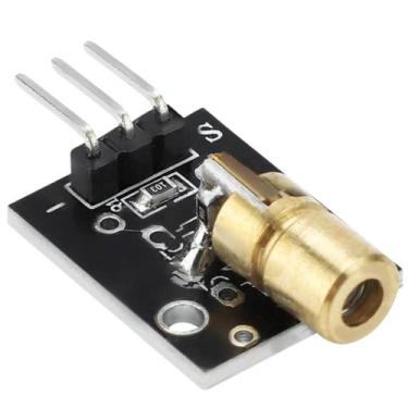 Imagem de Módulo Laser 6mm 5mW Vermelho KY-008 - Casa da Robótica