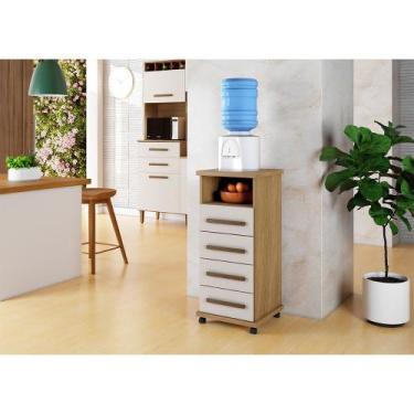 Imagem de Balcão Piaui Master MDF Arte Móveis - Arte Moveis, Cinamomo/ Off White