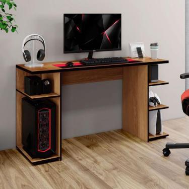 Imagem de Escrivaninha Gamer Master Arte Móveis, Cinamomo com Preto