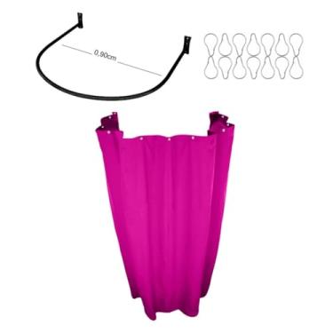 Imagem de Kit Provador Cortina Pink e Arco 70x70 Para Loja De Roupas