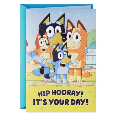Imagem de Hallmark Cartão de aniversário musical Bluey com luz (Hip Hooray)