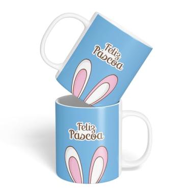 Imagem de Caneca Cerâmica - Páscoa - Orelha do Coelho - Azul