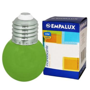 Imagem de Lâmpada Bolinha Incandescente 15w 127v E27 Verde - EMPALUX