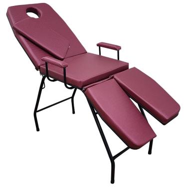 Imagem de Maca Estética Massagem Bi-Perna Com Orifício facial e Braços