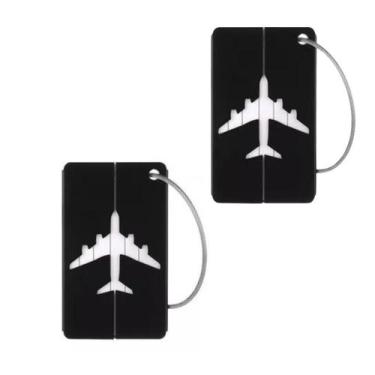 Imagem de Kit 02 Tag Etiqueta De Mala e Mochila - Preto - We Go To