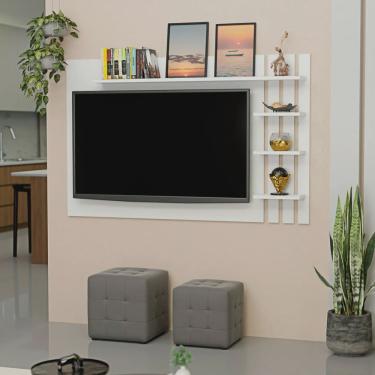 Imagem de Painel de Tv Ripado até 32 Polegadas com Prateleiras