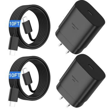 Imagem de Carregador DiHines S25 S24 S23 S22 Ultra Samsung de 25 W tipo c, pacote com 2