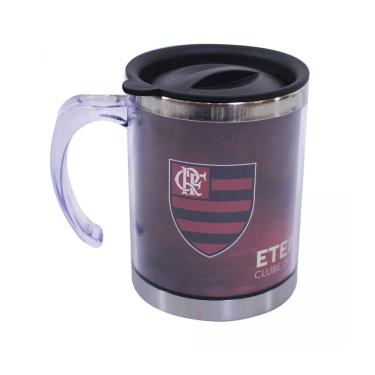 Imagem de Caneca Flamengo Térmica Com Tampa 450 ml