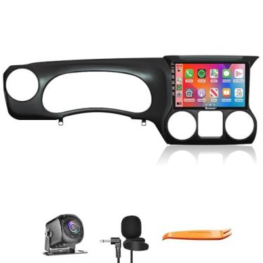 Imagem de Car CarPlay Android Navegação Automática Rádio GPS Estéreo Câmera Reversa Tela IPS Touchscreen 10 polegadas Tablet Pad Pad Media Player para Jeep Wrangler JK 3 2010-2018 LHD, se Aplicável Quad Core 2G