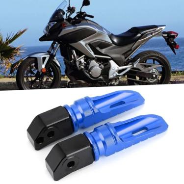 Imagem de Pedaleiras motocicleta Pedal motocicleta Pegs traseiros motocicleta Componente de controle Ampliar base apto para CB125R / CB250R / CB300R / CBR250RR (azul)