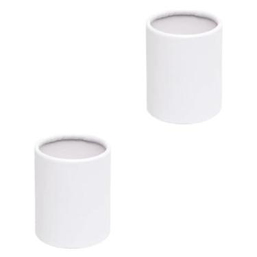 Imagem de XLWLLNJ Mini caixas de papel de buquê redondos, suportes de flores modernos criativos de flores mini cilindro de papelão para feriados apartamentos de, Branco