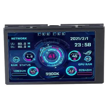 Imagem de 3,5 Polegadas IPS USB Mini Tela, AIDA64 PC CPU RAM HDD Data Monitor Computador Temperatura Display Tipo C Sub Telas, Monitores de Computador Sub Tela para AIDA64 Itx Cases 3.5in