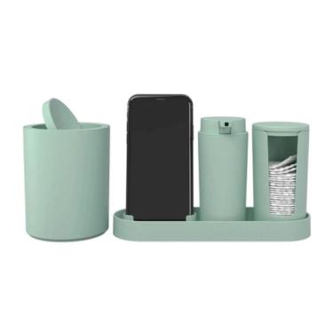Imagem de Kit Banheiro Serene 4 Peças Verde claro