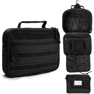 Imagem de Bolsa de higiene SMONT para homens Travel Hanging Shaving Black