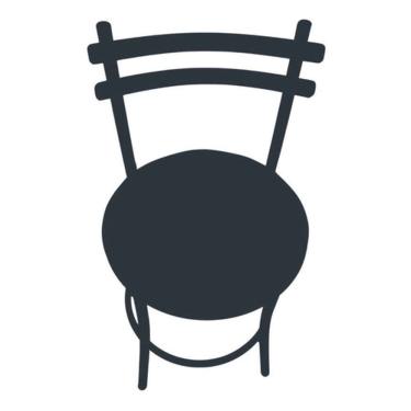 Imagem de Banqueta Siena Média 60cm Pintura Epóxi Preta - Flape