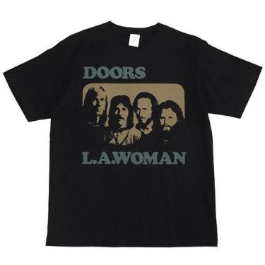 Imagem de Camiseta Unissex de Algodão com Estampa de Portas - Estilo Hip Hop Str