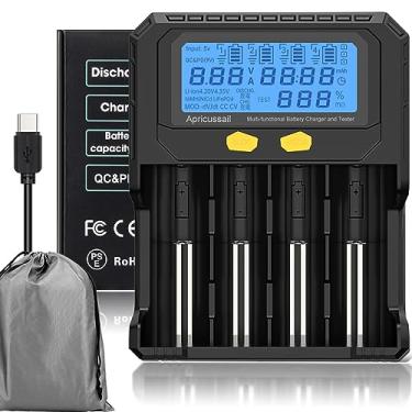 Imagem de Multifunctional Charger,4Slot Fast and Intelligent Charger for 3.2V Lifepo4 3.7V/ 3.85V Lithium ion/ 1.2V Nimh Nicd 18650 21700 26650 18500 32650 32700 26700 10440 AAAA、AAA、AA、C、SC、5/7F6 Batteries