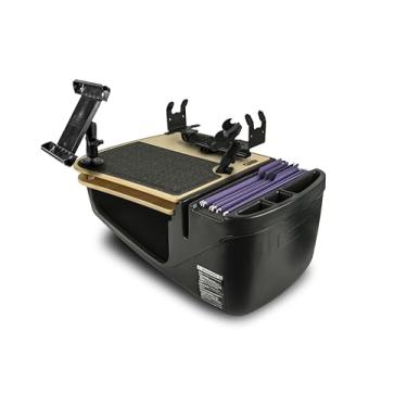 Imagem de AutoExec Mesa de carro AE-GMCD-PM-PS-TAB-11M GripMaster para sua estação de trabalho de veículo e escritório móvel, natural com suporte para telefone, suporte de impressora e suporte para tablet