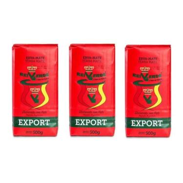Imagem de Kit 3 Erva Mate Export Elaborada com Palito Rei Verde 500g