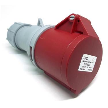 Imagem de Tomada Macho 3P+Terra 32A Modelo Yht-N224 Vermelho Cnc