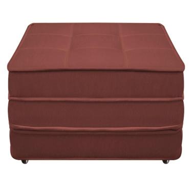 Imagem de Puff Cama Solteiro Dobrável Camilla Veludo Slim Goiaba - Outlet