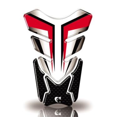 Imagem de Protetor De Tanque Adesivo Moto Cg Twister Cb Factor Fazer Gsx-S Branco Preto Vermelho