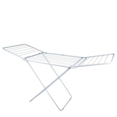 Imagem de Varal Para Roupa De Chão Com Abas Maxi Retrátil Dobrável Mor Cor Branco