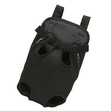 Imagem de Mochila da Transportadora de Animais de Estimação, Pernas da Mochila Transportadora Cães Gato Frente, Respirável, Leve para Caminhada para Caminhada Motocicleta, Tecido Nylon Design Malha, Gancho (S)
