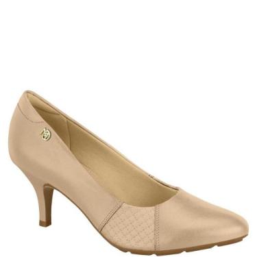 Imagem de Sapato Feminino Scarpin Salto Baixo Bico Fino Modare 7013636, Bege nap