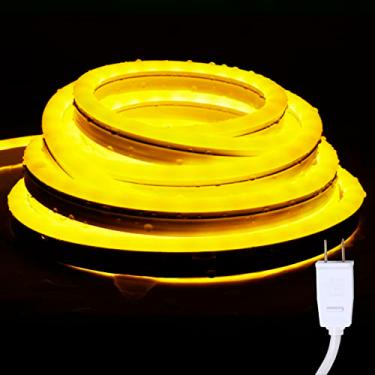 Imagem de Areful Luzes De Neon Led, 10 M À Prova D'Água, Fita 110 V Para Áreas Externas, Silicone Flexível, Luz Plug-And-Play Conectável, Fio Superbrilhante