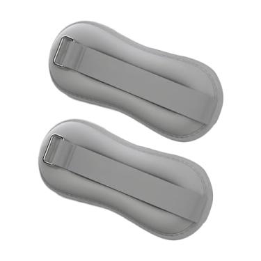 Imagem de UGPLM 2 peças de pesos de tornozelo para homens e mulheres, treinamento de força portátil, punhos, pesos de braço para caminhada, aeróbica, pilates, Cinza 0.3kg