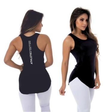 Imagem de Camiseta Regata Blusa Academia Feminina Athletic Feminina Preto - Sall