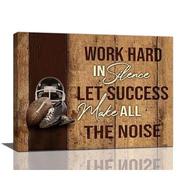 Imagem de Gyeong Arte de parede de futebol excitante decoração de parede esportes citações inspiradoras imagens impressão em tela quadro arte decoração de casa para jogador de futebol banheiro quarto sala de