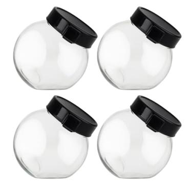 Imagem de Kit 4 Baleiro Plastico Tampa Abre Fácil 1,45lt Pote Multiuso (Preto)