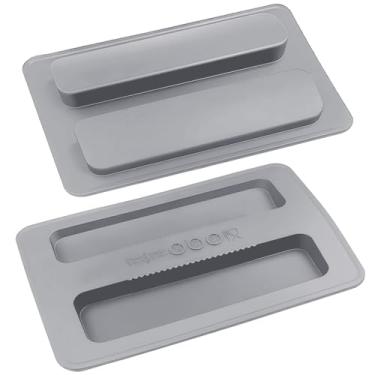 Imagem de MCSDFN Pacote com 2 capas de torradeira 2 fatias de silicone para torradeiras, tampas para máquina de pão, acessórios para máquina de fazer pão, cinza