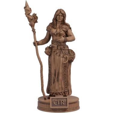 Imagem de Estátua Imagem Deusa Eir Mitologia Nórdica (Cor Madeira)