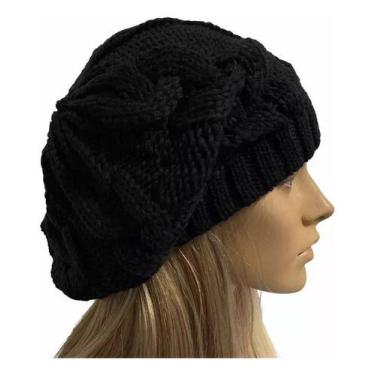 Imagem de Touca Caída Tricô Gorro Boina Beanie Lã Masculina Feminina Macio Quent