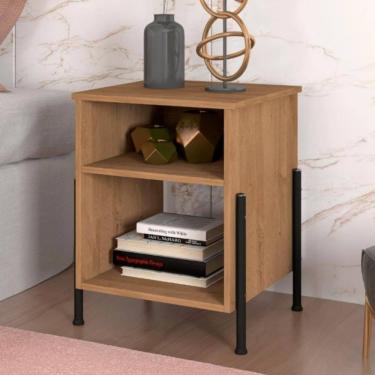 Imagem de Mesa De Cabeceira Industrial Preto Snow