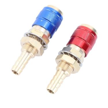 Imagem de TOPINCN Adaptador de Gás Resfriado de Latão Conector Portátil Rápido para Tocha de Soldagem PTA DB Mig Tig, Instalação Simples, Seguro Seguro e Livre de Odor, Aplicação Ampla, 2 Adaptador Plux (8mm)