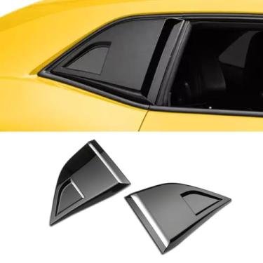 Imagem de Capa de persiana de janela traseira lateral do carro para Challenger Hellcat 2017-2020 Kit de carroceria acessórios de carro (preto brilhante)