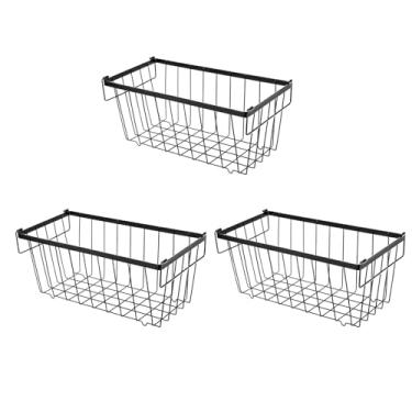 Imagem de WeiLaiKeQi Organizador de freezer, recipiente de armazenamento, divisor de prateleira, cesta de geladeira para cozinha, Preto