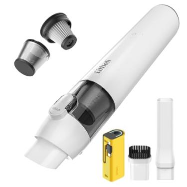 Imagem de LiTHELi Aspirador De Pó Portátil Sem Fio Litheli, Potência Sucção 10.000 Pa, Bateria Recarregável Em Formato U, Mini Ultraleve Para Carro, Casa, Animais Estimação E Outros Ambientes, Amarelo