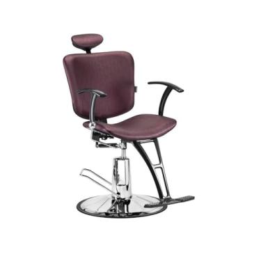 Imagem de Cadeira de Cabelereiro e Salão de Beleza Reclinável Hidráulica Dompel Luna Roxo