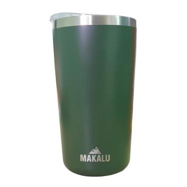 Imagem de Copo Térmico Aço Inox 420ML Verde p/ Água Cerveja Café - Quente e Frio