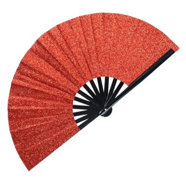Imagem de Ventilador dobrável grande de 33 cm, ventilador de mão de botas no chão, ventilador de estourar, ventilador de clack para dança de linha chinês, Kung Fu Tai Chi, ventilador de mão para homens e