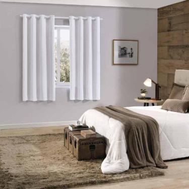 Imagem de CORTINA RUSTICA 2,60m x 1,70m OXFORD LISA - Bella Janela, BRANCO