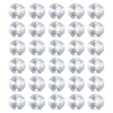 Imagem de PATIKIL Pingentes de cristal octógono K9 com 2 furos, pacote com 30, lustre de 20 mm, peças de prismas, ornamentos para pendurar contas para decoração de artesanato DIY, transparente